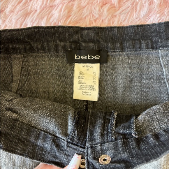 Bebé ✨RARE✨ gray denim skirt w/ silver hardware - Picture 5 of 6